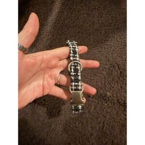 Black and White Dog Collar – Size Small
